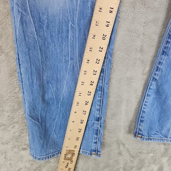 G-Star Raw 3301 Jeans Mens Size 34X32 Light Blue Straight Leg Button Fly Stretch - Picture 11 of 14